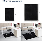 Chair Mat for Hard Floor, 63"x51" Large Desk Rug for Hard Surface, Protector Floor Mat for Home Office (Black) - Image 2