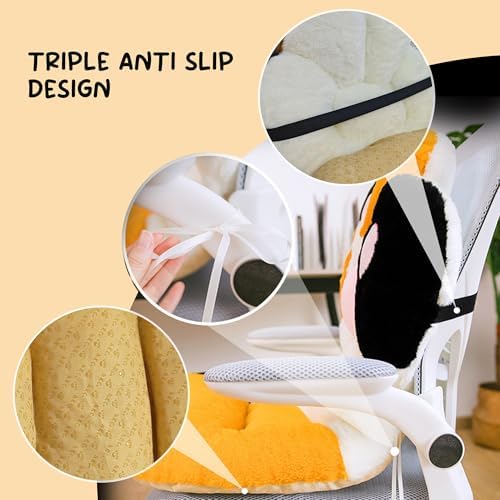 Cat Paw Seat Cushion with Backrest - Ergonomic Office Chair Pad for Long Sitting | Memory Foam Support Pillow, Dormitory Desk Chair Cushion & Funny Air Pad for Gaming/Study - Image 5