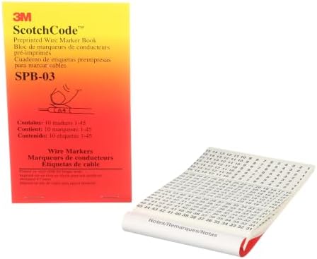 3M ScotchCode Pre-Printed Wire Marker Book SPB-03 by 3MIndustrial
