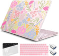 for MacBook Neo 13 inch Case 2026 (Model A3404, A18 Pro) Precision Fit & Scratch Unique Design Hard Shell, Keyboard Cover, Trackpad Protector, 2 OTG Adapter, for Women Cute, Spring Floral by Yebiseven
