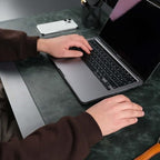 Jersey Genuine Calfskin Leather Desk Pad, Office Desk Mat with Non-Slip Bottom, Smooth Surface for Mouse & Keyboard, Desk Protector (14.6x31.5 inches) (Dark Green) - Image 2