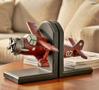 Bellaa Airplane Bookends, Biplane, Aeronautical, Wright Flyer Aircraft by Bellaa
