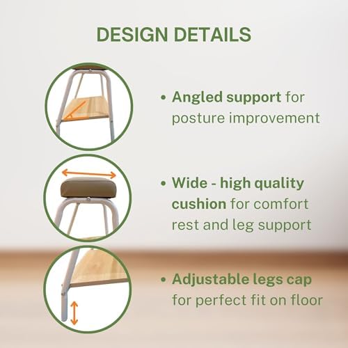 Double Step Footrest Under Desk Versatile Foot Stool Ottoman for Comfortable Desk Work Office Life (White) - Image 6