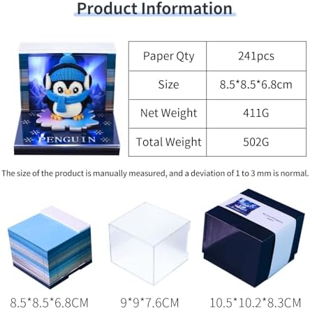 3D Calendar 2027, Desk Time Piece Calendar 2027,Tear-Away 3D Paper Art Notepad w LED Lights,Creative 3D Memo Artsy Pad Calendars, DIY Paper Carving Gift (Penguin-A) - Image 4