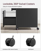 VASAGLE File Cabinet with Wheels, 2 Drawers, Open Shelf - Image 7