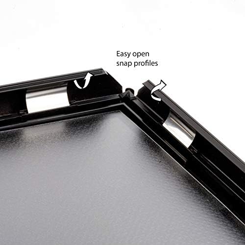 M&T Displays Opti Snap Poster Frame 8.5x11 Inch Black 1" Aluminum Profile Front Loading Wall Mounting Photo Picture Document Certificate Sign Holder Mitered Corner Anti Glare Cover (10 pack) - Image 5