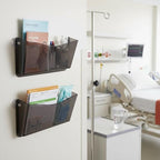 Azar Displays 250055-SMK Plastic Wall Mount File Holder with Suction Cups Smoke Colored, 4-Pack - Image 6