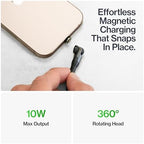 Statik 360 Magnetic Charging Cable - Type C Charger 3 in 1 USB C to USB C Cable, Micro USB & iProduct Tips, USB A Adapter, Phone Charger Cord, Compatible with All Devices - Black 3FT/1M, 3 Pack - Image 4