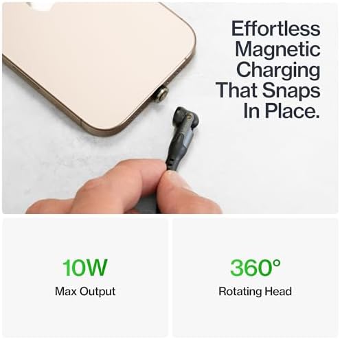 Statik 360 Magnetic Charging Cable - Type C Charger 3 in 1 USB C to USB C Cable, Micro USB & iProduct Tips, USB A Adapter, Phone Charger Cord, Compatible with All Devices - Black 3FT/1M, 3 Pack - Image 4