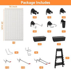 WALMANN Metal Pegboard, Tool Organizer Boards with Hooks, 24x48 in - Image 6