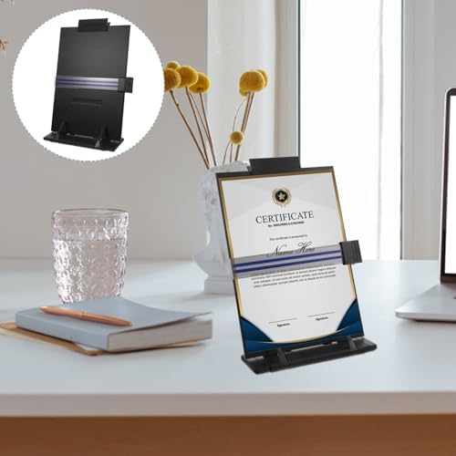 Amosfun Adjustable Desktop Reading Holder and Document Stand, Portable Paper Holder for Office and Study, Textbook Copy Stand for Typing and Learning - Image 7