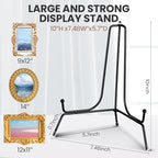 Chumia 18 Pcs Anti Slip Plate Stands for Display, Black, 10 Inch - Image 2