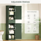 Iwell 66.9" Tall Bathroom Storage Cabinet with 2 Doors & 1 Drawer - Image 4