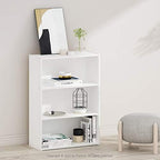 Furinno PASIR Book Shelf, 3-Tier Bookshelf, Storage Shelves Bookcase, 9.7 x 23.7 x 31.5, for Living Room, Bedroom, Home Office, Plain White - Image 2