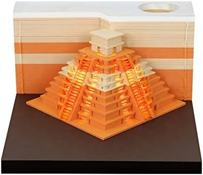3D Memo Pad,Pyramids 3D Art Notepad DIY Non-Stick Sticky Note Pad, Torn Paper Display Castle 3D Paper Carving Notepad by SIWEME