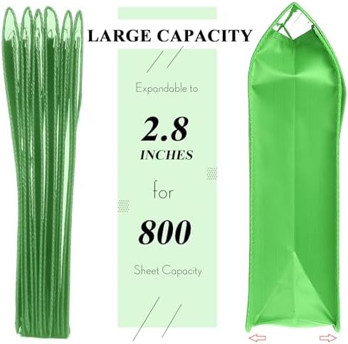 10 Pieces Plastic Expanding File Folders,Green, Horizontal - Image 4