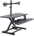 VIVO Black 36 inch Desk Riser with Dual Monitor Mount, DESK-KIT-VE36B2 by VIVO