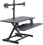 VIVO Black 36 inch Desk Riser with Dual Monitor Mount, DESK-KIT-VE36B2 by VIVO