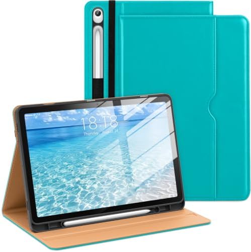 DTTO Leather Case for Galaxy Tab S10 Lite / S10 FE / S9 FE, Cyan Blue by DTTO