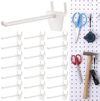 Unittype 100 Pack Plastic Pegboard Hooks, 4 Inch, Ivory White by Unittype