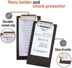 Olbia 10-Pack Wood Check Presenters for Restaurants, Server Book, Menu Holder for Cafes, Wooden Clip Board, Cute Waitress Book Organizer, Server Note Pads, Guest Check Book 8" x 4" (Walnut) - Image 3