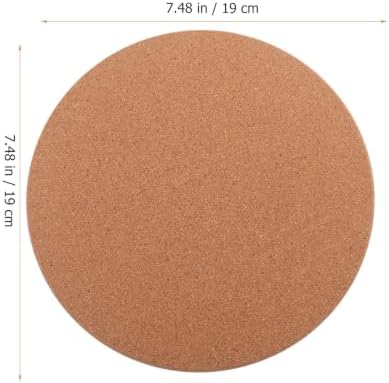 5pcs Round Cork Coasters for Tea Cups and Kettles Table - Image 2