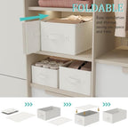 Storage Basket, Closet Organizer, 3 Pack, White, 18.5x11x7.9 In - Image 6
