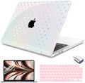 Teryeefi Compatible with MacBook Air 13 inch Case M5 2026 M4 2025 Model A3449 A3240 A3113 A2681, Hard Shell&Keyboard Cover&Screen Film&Type C for MacBook Air 13.6 inch Case - Clear Polka Dots by Teryeefi