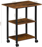 Lerliuo 3-Tier Printer Stand, Industrial Rolling Printer Table with Storage - Image 3