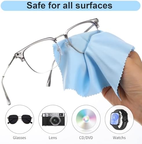 300 Pcs Glasses Cleaning Cloth Microfiber Glasses Wipes Assorted Colors Cloth for Cleaning Eyeglasses Camera Lens Cell Phones Laptops LCD TV Screens and More, 6 x 7 Inch(Mixed Color) - Image 3