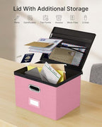 Oterri File Box Large 1-Pack Hanging Organizer for Letter/Legal-Size Folder - Image 2