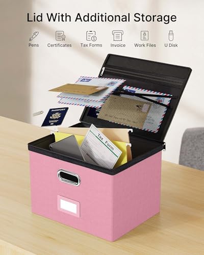 Oterri File Box Large 1-Pack Hanging Organizer for Letter/Legal-Size Folder - Image 2