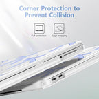 4-in-1 Hard Case for MacBook Neo 13 (A3404), Ribbon Bows - Blue - Image 3