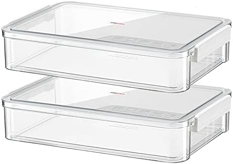 2 Pack Document Storage Clear Plastic Storage Boxes with Lids Stackable Storage Bins Paper Storage Box Containers for Organizing A4 File Paper, Document, Photo, Scrapbook by Comforhous