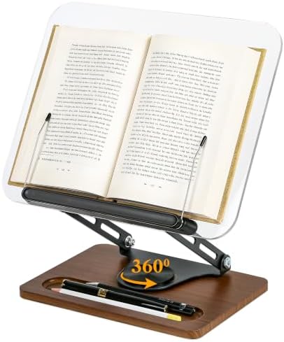 Book Stand for Reading, Adjustable Acrylic Cookbook Stand by Unknown