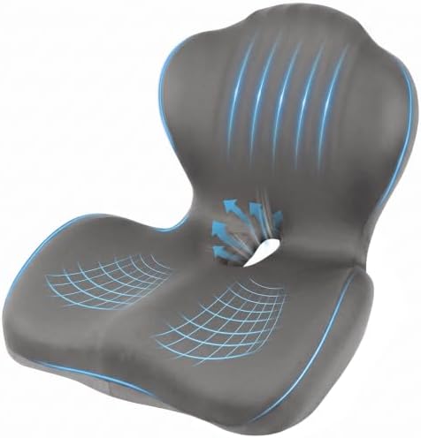 Car Seat Cushion Office Chair Cushion with Lumbar Support Pillow by Nisuez