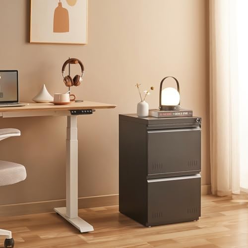 Approgreent 2 Drawer File Cabinets for Home Office, Vertical File Cabinet with Lock, Office Cabinet for A4/Letter/Legal Size, Under Desk Filing Cabinet, Assembly Required(Black) - Image 7