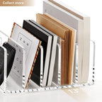 SANRUI Clear Acrylic Mail Organizer with 5 Compartments and 1 Pen Holder - Image 7