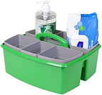 Storex Large Classroom Craft Caddy with Cups, 13 x 11 x 6.575 Inches, Green, Case of 2 (00983A02C) - Image 6