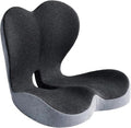 Memory Foam Office Chair Cushion with Lumbar Support Pillow – Ergonomic Desk Chair Cushion for Sciatica & Tailbone Pain Relief, L-Shaped Seat Cushion for Car, Truck, & Airplane Seat (Non-Slip Base) by Unknown