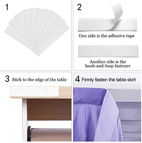 Leegleri Lavender Purple Curly Willow Tulle Tutu Table Skirt for Rectangle or Round Table,Ruffle Table Skirts for Mermaid Party Baby Shower Decoration(L 6(ft)*H 30in table skirt) - Image 7