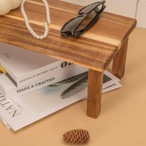 Kitchen Cabinet Counter Shelf Acacia Wood Desktop Organizer Shelf - Image 6
