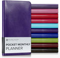 Gallery Leather Pocket Monthly Planner 2026-2027 Acadia Plum by GalleryLeather