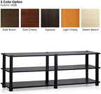 Furinno Turn-S-Tube Toolless 3-Tier TV Stand, Dark Cherry - Image 5