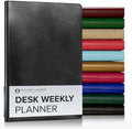 Gallery Leather Desk Weekly Planner 2026-2027 Acadia Black by GalleryLeather