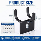 Tandefio 100 Pcs Pegboard Hooks, Picture Hangers for 1/8 & 1/4 in, Black - Image 3