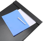 30" x 18" Leather Desk Blotter with Side Rails for Writing Leather Executive Desk Pad Protector Desk Mat for Office Home Workplace Black - Image 5