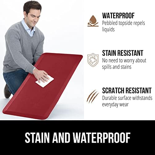 GORILLA GRIP Cushioned Antifatigue Kitchen Mat for Floor, 48x20, Red - Image 4