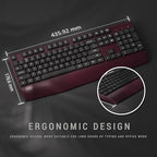MPTOG Ergonomic Wireless Keyboard and Mouse Combo, Claret - Image 3
