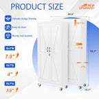 GAIOUS 78.7" Tall Metal Storage Cabinet with Lock and Wheels, File Cabinet - Image 2